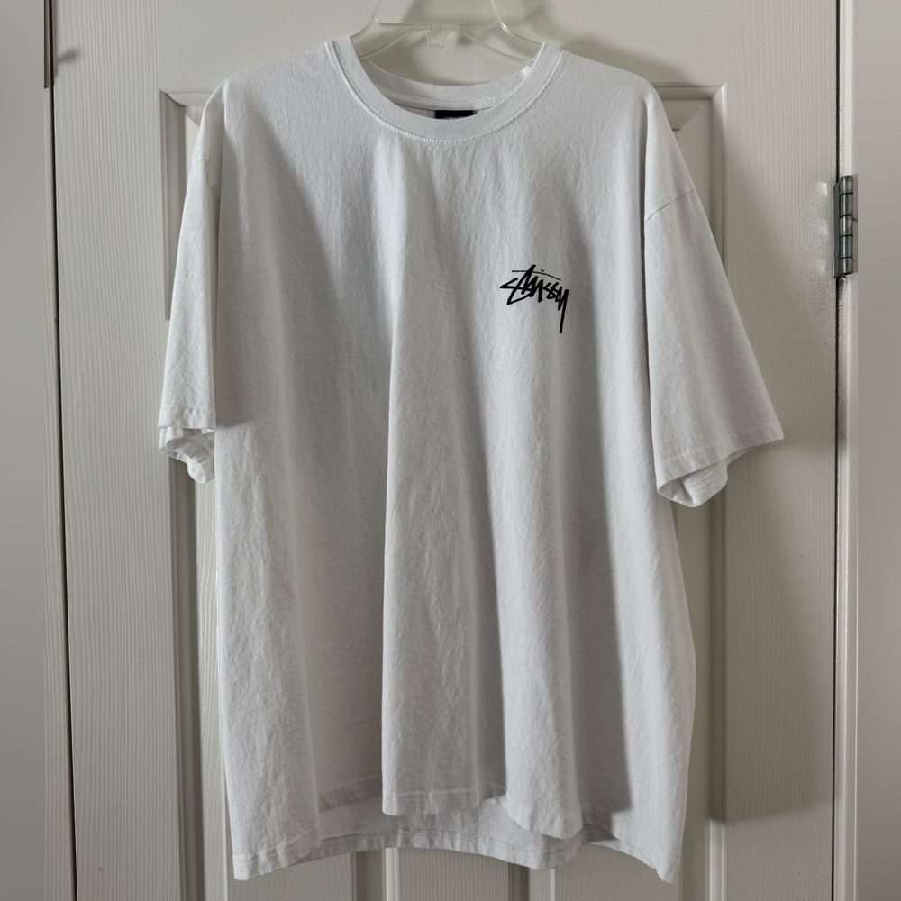 Stussy Pink Fuzzy Dice Tee